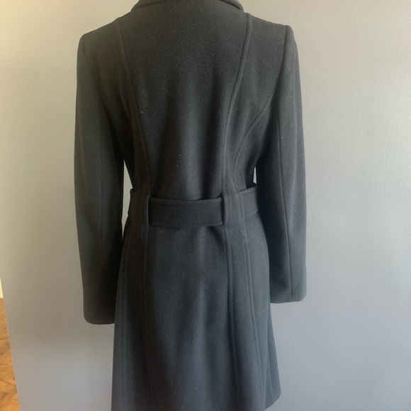 Anne Klein Wool-Cashmere Blend Coat, Black, Sz 6 - Picture 3 of 13